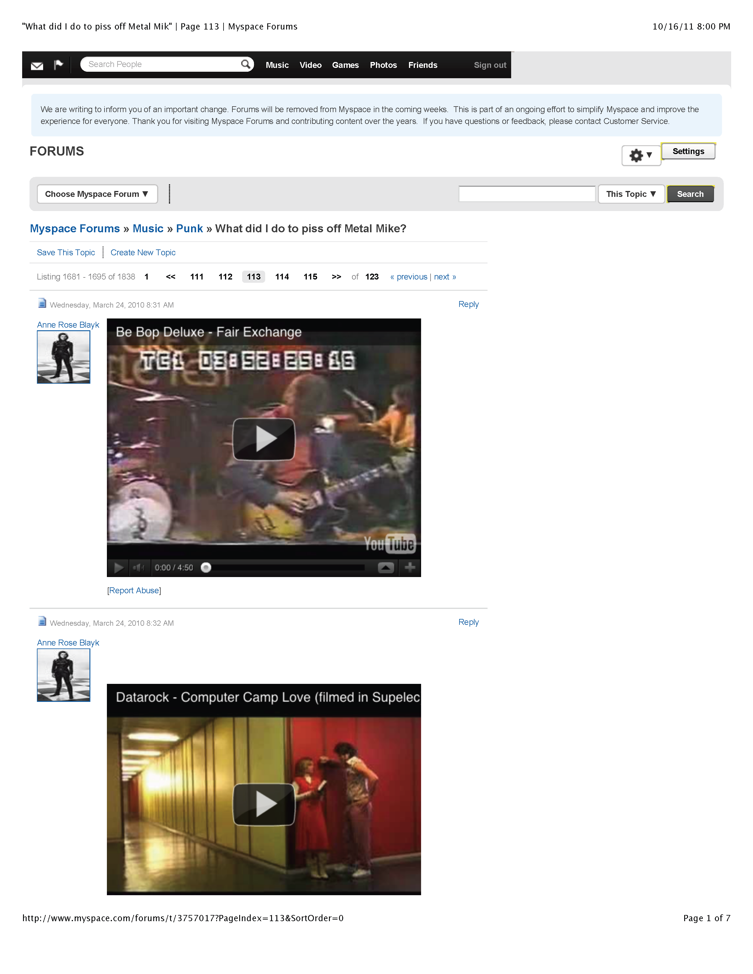 ./MySpace - 'What did I do to piss off Metal Mike' | Page 113 | Myspace Forums re Metal Mike Saunders_Page_1.png